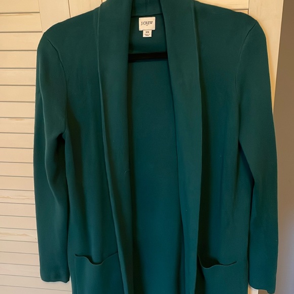 Long green open cardigan - Picture 1 of 7